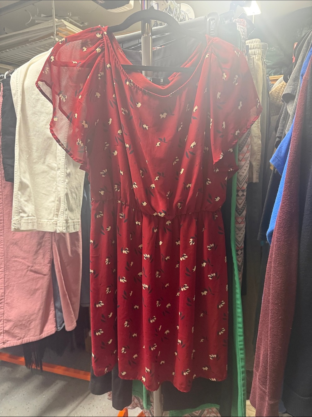 Forever 21 Red Floral Mini Dress